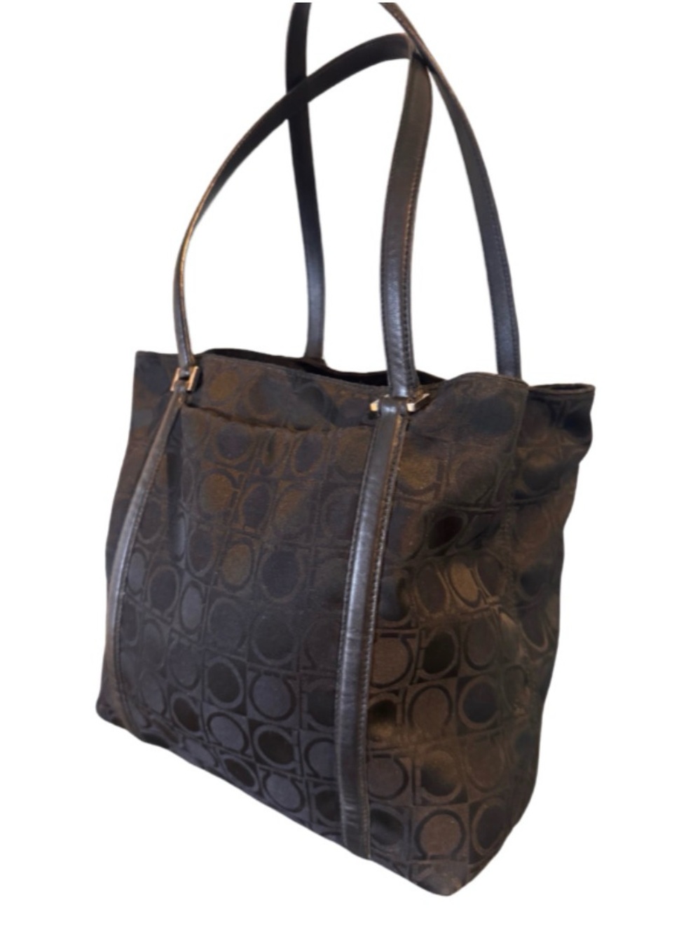 Vintage Salvatore Ferragamo Gancini Print Bag - Picture 2 of 12